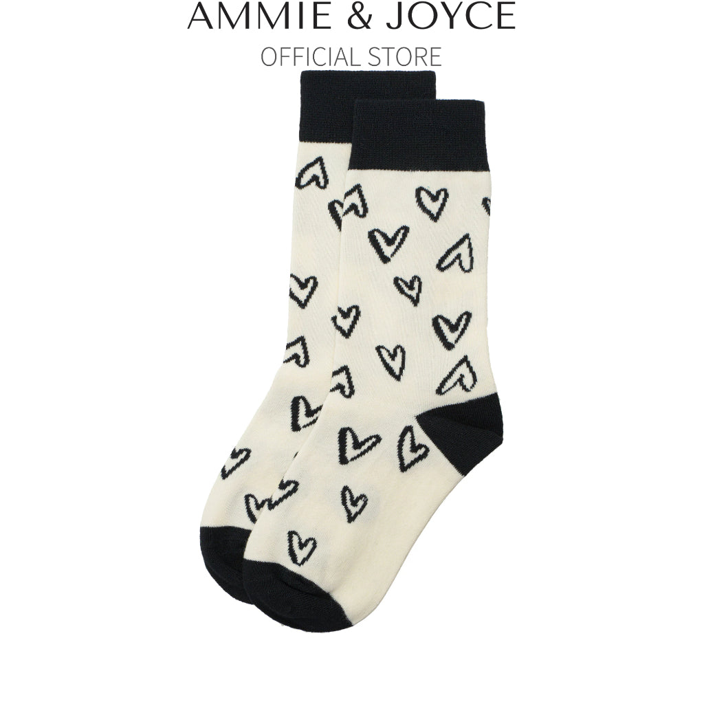 Sketch Hearts Unisex Socks