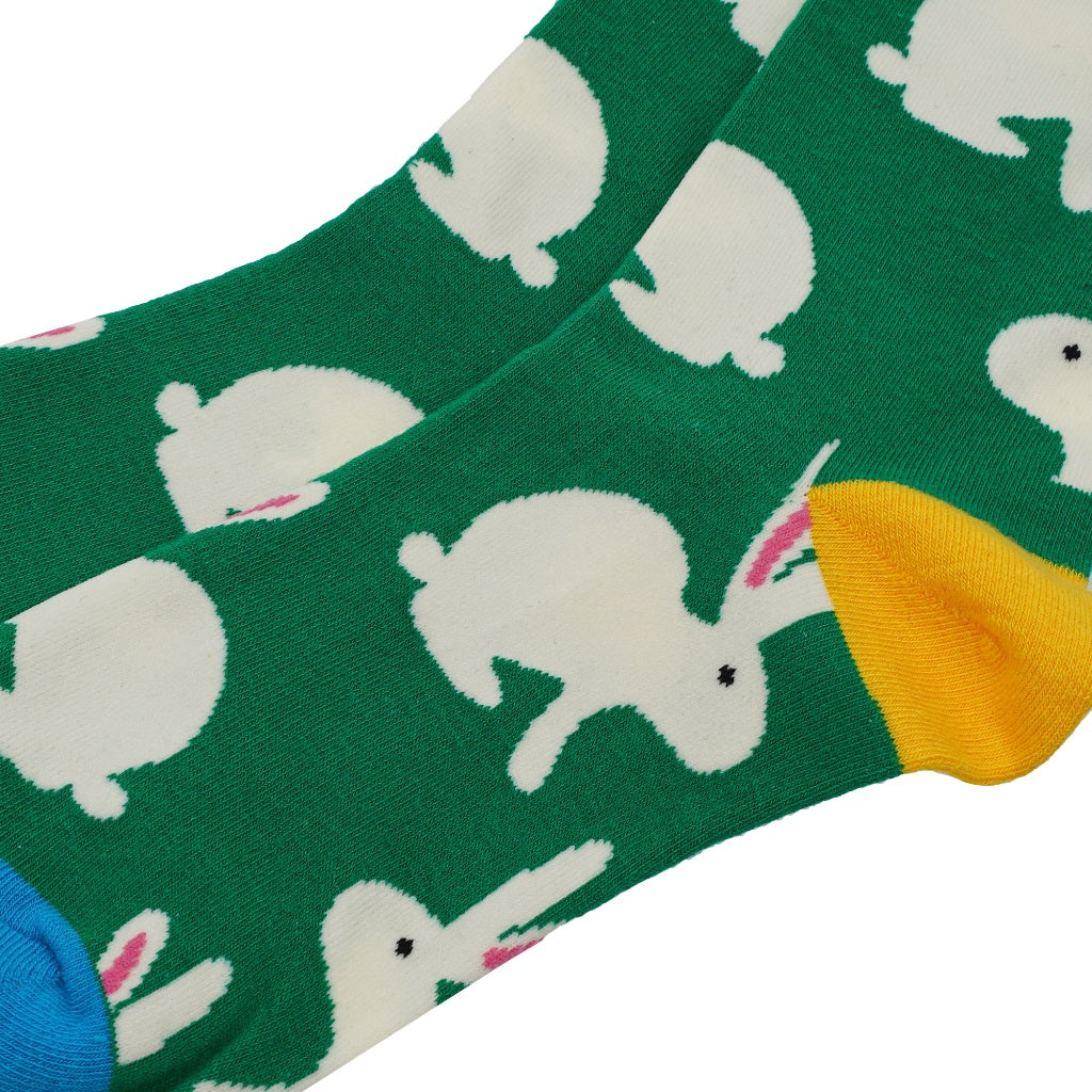 Bunny Green Unisex Socks