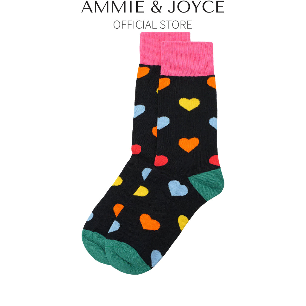 Rainbow Hearts Unisex Socks